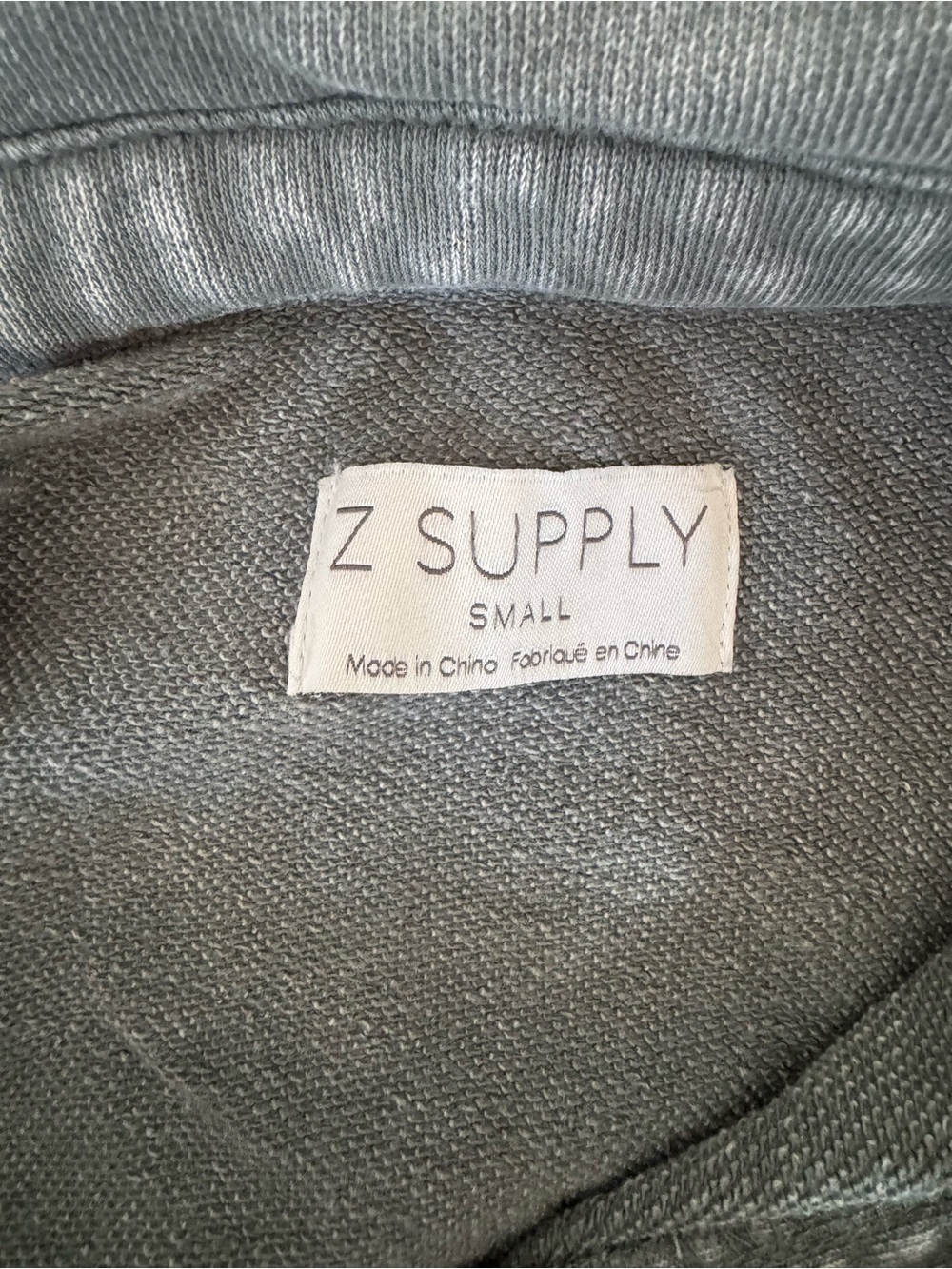 Z Supply Olive Green Washed Denim Shacket - Picture 6 of 7